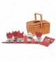 23-piece Porcelain Ladybug Tea Set With Wicker Basket