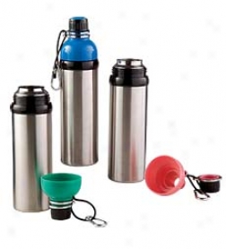 Wide-mouthed 24 Oz. Portable Stainless Steel Water Bottle