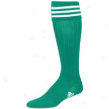 Adidas 3-stripes Ii Soccer Sock (9-13) - Mens - Green/white