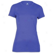 Adidas Fave Run T-sjirt - Womens - Prime Ink Blue/ultra Glow