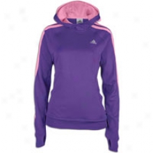 Adidas Iconic 3-stripes Hoodie - Womenx - Power Purple/ultra Pop