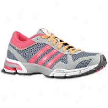 Adidas Marathon 10 - Womens - Lead/fresh Pink/aluminum