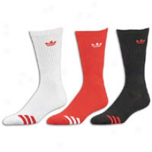 Adidas Originals 3-pack Crew Socks - Mens - Black/light Scarlet/white