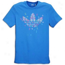 Adidas Originals Geometric Trefoil S/s T-shirt - Mens - Bluebird