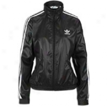 Adidas Originals Windbreaker Full Zip L/s Jacket - Womens - Black/white