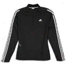 Adidas Response L/s Half-zip Fleece - Mens - Black/white