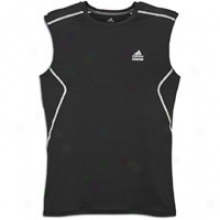 Adidas Techfit Fitted S/l T-shirt - Mens - Black/white