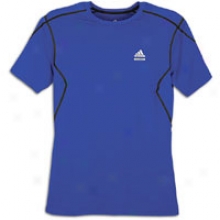 Adidas Techfit Fitted S/s T-shirt - Mens - Collegiate Royal/black