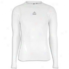 Adidas Techfit Powerweb L/s Top - Mens - White/transparent/light Onix