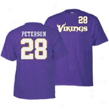 Adrian Peterson Reebok Nfl Game Geaar T-shirt - Mens - Purple