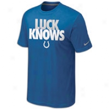 Andrew Luck Nike Nfl Playdr Knows T-shirt - Mens - Gum Blue