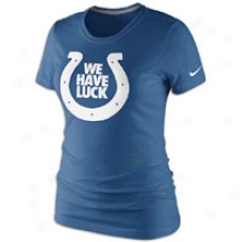 Andrew Luck Nike Nfl We Have Luck T-shirt - Womens - Gym Blue