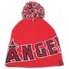 Angels New Era Mlb Team Scroll Knit - Mens - Red