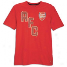 Arsenal Nike Sooccer Club Core T-shirt - Mens - Artillery Red /obsidian