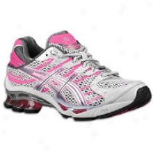 Asics Gel-kinetic 4 - Womens - Titanium/lightning/neon Pink