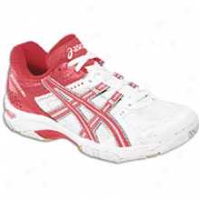 Asics Gel Roccket 5 - Womens - White/red