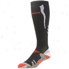 Asics Kinsei Compression Knee High - Black/sport Red/black