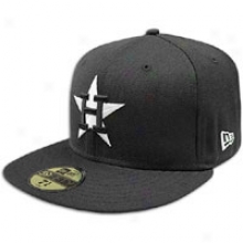 Astros New Era Mlb 59fifty Black & White Basic Cap - Mens - Black/white