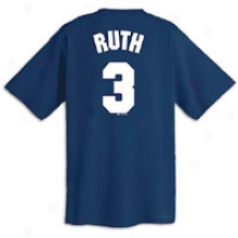 Babe Ruth Majestic Cooperstown Player Name & # T-shirt - Mens - Navy