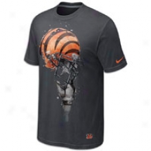 Bengals Nike Nfl Tri-blend Helmet T-shirt - Mens - Black