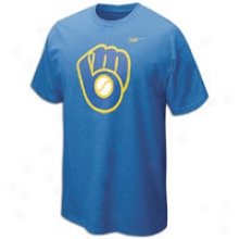 Brewers Nike Mlb Cooperstown Dugout Logo T-shirt - Mens - Royal