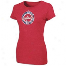 Cardinals Majestic Mlb Retro T-shirt - Womens - Red Pepper Heather