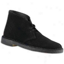 Clarks Desert Boot - Mens - Black Suede