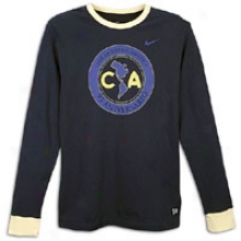 Club America Nike Club Amerida 95thA nniversary Core T-shirt - Menz - Obsidian/oale Yellow