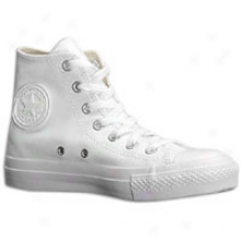 Converse All Star Leather Hi - Mens - White/monochrome