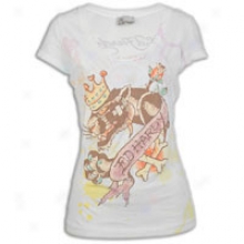 Ed Hardy King Panther Scoop Neck Tunic - Womens - White