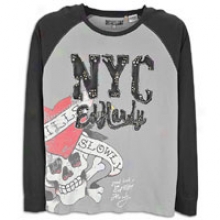 Ed Hardy Lks Pascal Raglan T-shirt - Mens - Grey