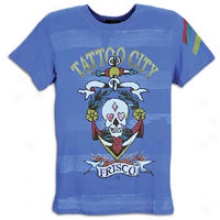 Ed Hardy Skull fO Hearts Anchor Specialyy T-shirt - Mens - Royal Blue