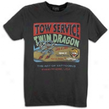 Ed Bold Twin Dragons Basic S/s T-shirt - Mens - Black