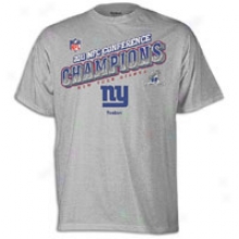 Giants Reebok Conference Champions T-shirt - Mens - Athletic Grey