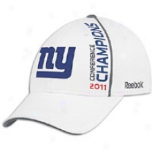 Giants Reebok Nfl Connference Champions Hat - Mens - White