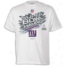 Giants Reebok Supwrbkwl Champions Lr T-shirt - Mens - White