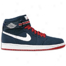 Jordan Aj 1 High Strap - Mens - The dead of night Navy/varsity Red/sail