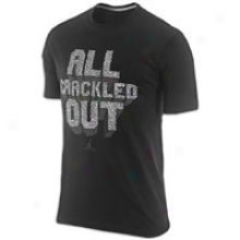 Jordan Whole Crackled Out T-shirt - Mens - Black/anthracite