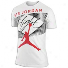 Jordan Classic Flight T-shirt - Mens - White/challenge Red