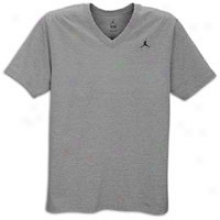 Jordan Core V-neck T-shirt - Mens - Dark Grey Heather/black