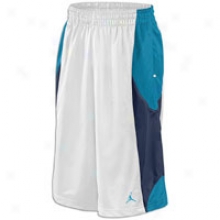 Jordan Durasheen Short - Mens - White/obsidian/green Abyss/current Blue