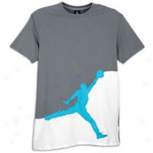 Jordan Jumbo Graphic Tee - Mens - Cool Grey/current Blue/white