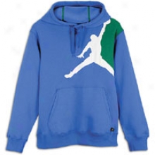 Jordan Jumbo Jumpman Pull Over Hoodie - Big Kids - Varsity Royal/pine Green/white