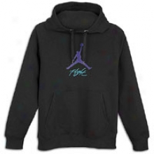 Jordan Jumpman Flight Pull Over Hoodie - Mens - Black/concord/aquatone