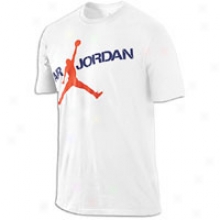 Jordan Juxtapoz Jumpy T-shirt - Mens - White/dark Copper/blue Recakl