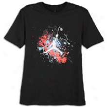 Jordan Painted Splatter Jumpman T-shirt - Mens - Black/action Red