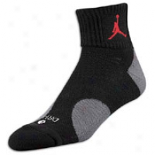 Jordan Pro Quarter Sock - Mens - Black/stealth/varsity Red