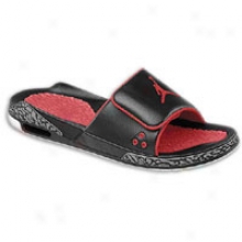 Jordan Retro 3 Slide - Mens - Black/varsity Red/cement Grey