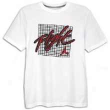 Jordan Retro 4 Flight T-shirt - Mens - White/black/varsity Red