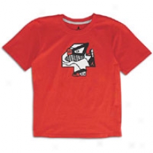 Jordan Retro 4 Foiled T-shirt - Big Kids - Varsity Red/white/black